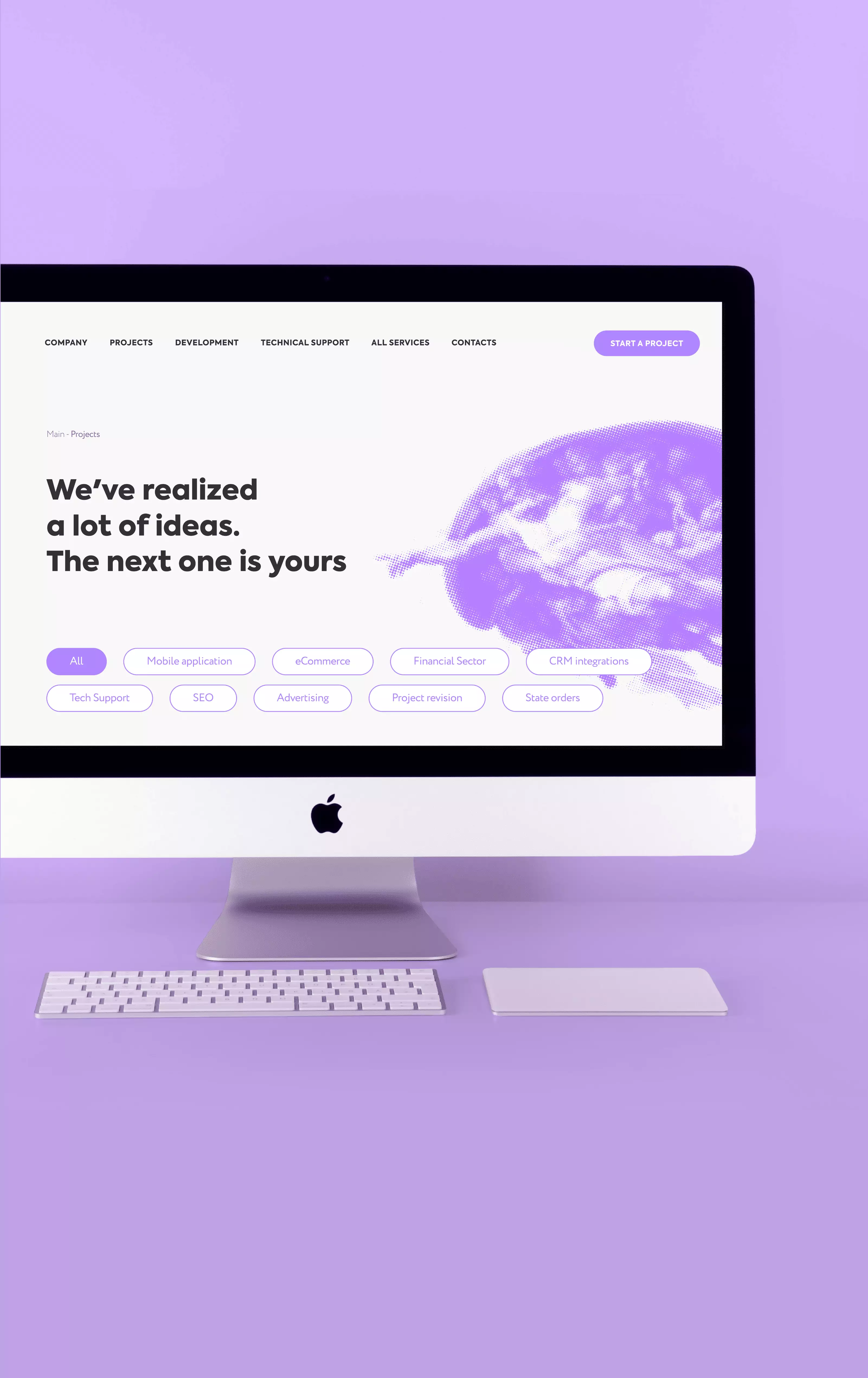 Optimal Group – interface do site, bloco 2