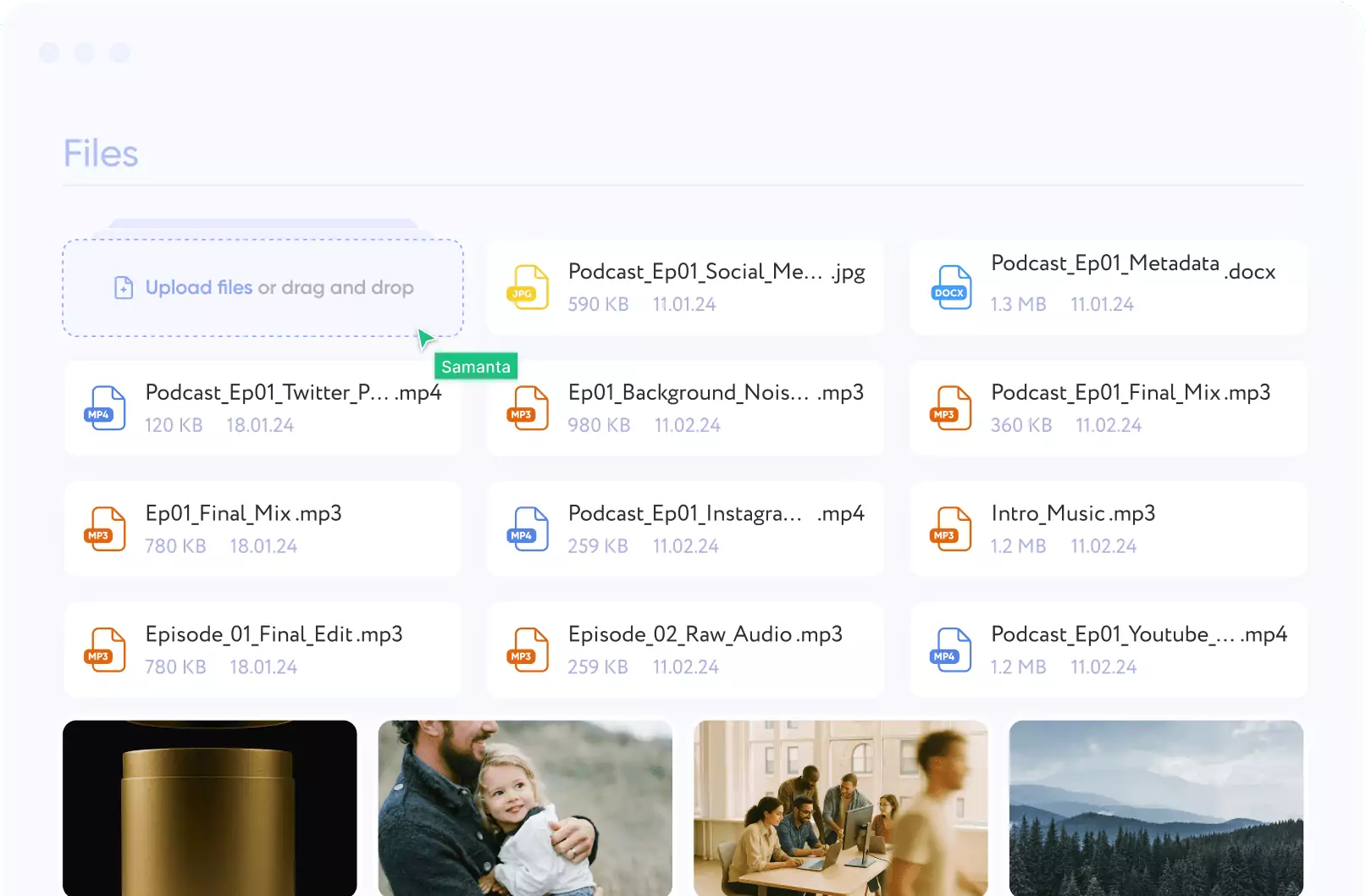 screenshot of page