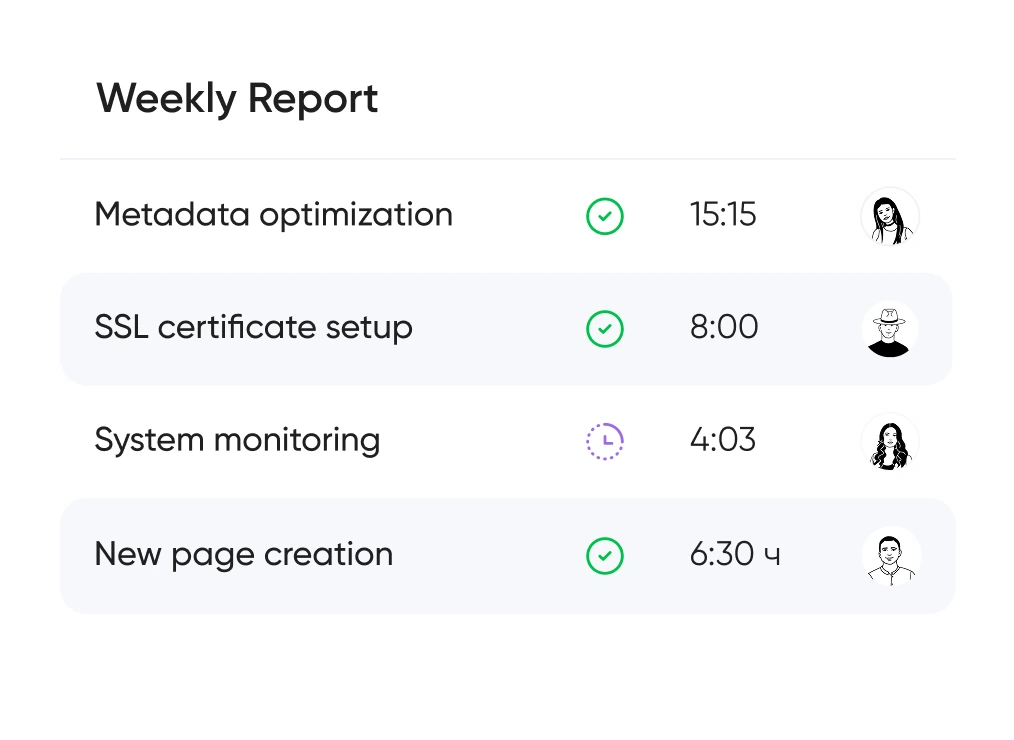 Fornecemos relatórios